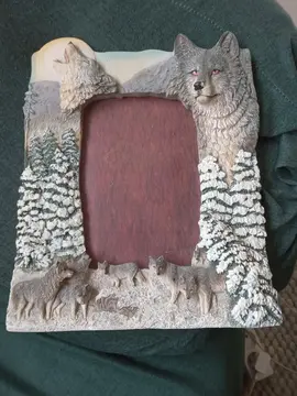 Cadre de photo avec loups