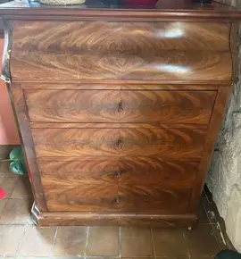 Secrétaire ancien en bois massif - Authentique et fonctionnelle