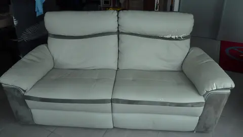 Canapé simili cuir de type relax