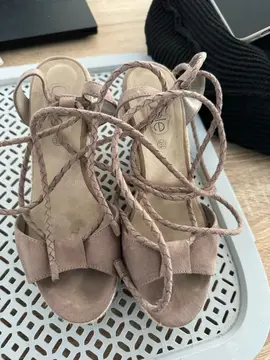 sandales compensées avec laçage mollet taille 39