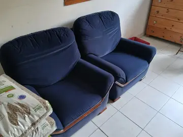 2 fauteuils velour