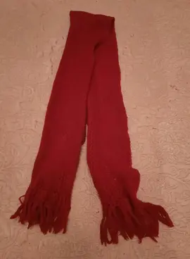 Écharpe rouge laine 1m60