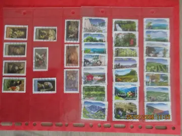 31 timbres (2 séries) oblitérés - France