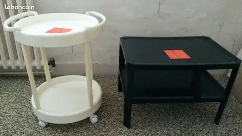 Table basse plastique noir