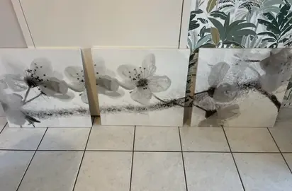 triptyque fleurs ikea
