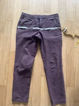 pantalon coton bordeaux marron homme Boss