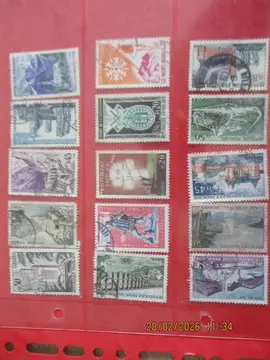 15 timbres oblitérés France 1960-1961