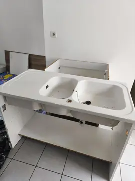 Donne évier de cuisine blanc 120X60