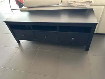 Donne meuble TV en bois noir Ilea