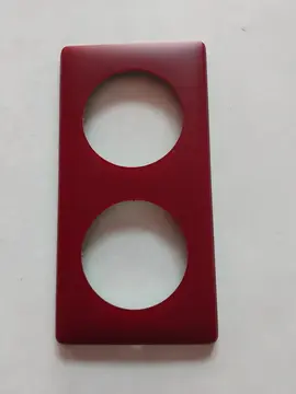 plaque double legrand Céliane rouge bordeaux