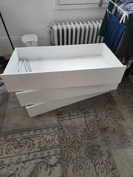 3 tiroirs + coulisses