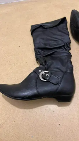 Bottes noires à boucle – Style Rock/Bohème (Pointure 39)