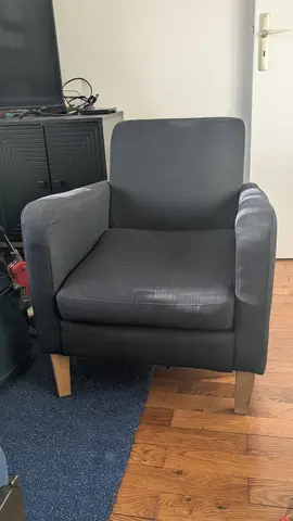 2 fauteuils bleu marine