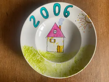 assiette porcelaine peinte