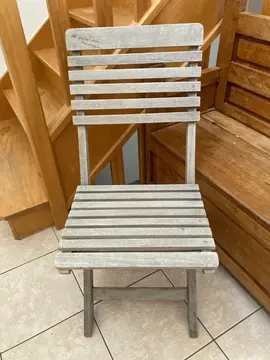 2 chaises pliantes en teck