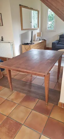 donne table en bois avec 2 rallonges