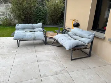 canapé d’extérieur bricolé