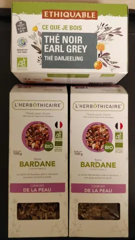 Racine de Bardane Bio (infusion) et Thé noir Earl Grey Bio