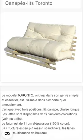 Canapé lit 2 places