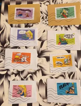 8 timbres oblitérés Astérix 2025