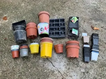 Lot pots plastiques