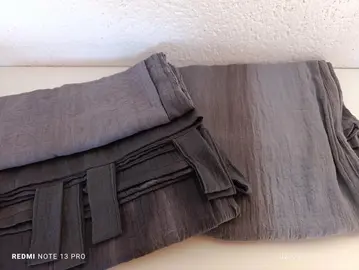 2 grands voilages gris