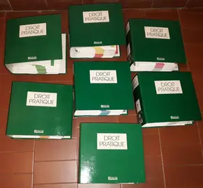 Lot de 7 classeurs de fiches "droit pratique"