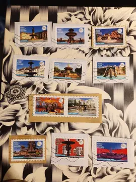 Timbres oblitérés Les fontaines (2024)