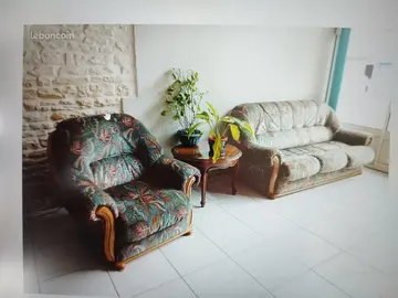 Canapé 3 p convertible + fauteuil