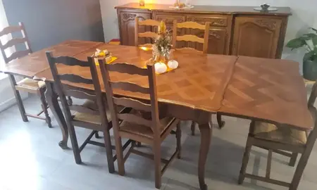 table Régence en chêne