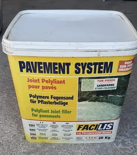 Sable polymérisation pour joints pavés