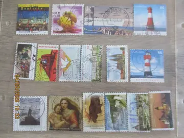 16 timbres oblitérés Allemagne RFA