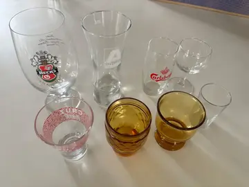 verres dépareillés