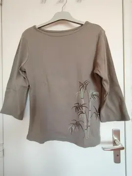 Tee-shirt manches 3/4 kaki T38/40