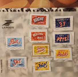 Timbres oblitérés Les petits mots pour de grandes fêtes 🥳