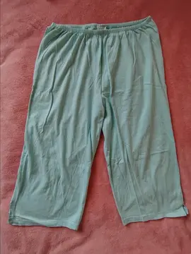 Pantacourt de pyjama coton bleu ciel T42/44