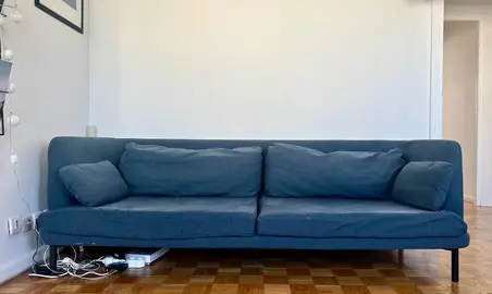 Canapé 3 places bleu