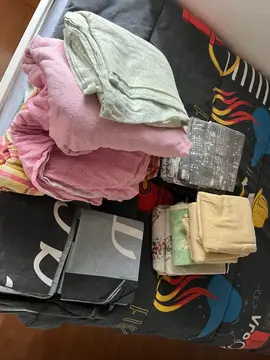 Lot linge de maison 8x2 taies 5 draps housse et 1 housse de couette + 2 taies