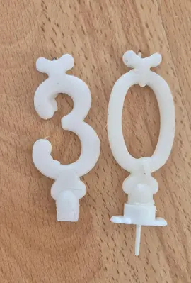 Bougies 30 ans blanc