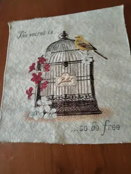 déco.. tapisserie la cage et l'oiseau... neuf