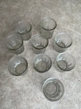 lot de 9 pots confiture en Pyrex 500 g