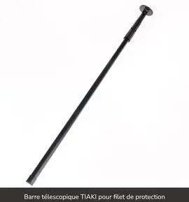 Barre télescopique TIAKI pour filet de protection pour balcon pour chat