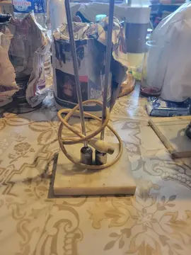 Antenne TV FM Télescopique sur son pied en marbre