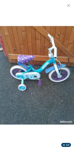 1er vélo reine des neiges avec roulettes