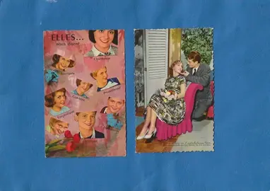 lot 2 cartes postales