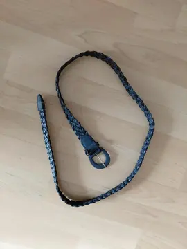 Ceinture tressée bleu marine
