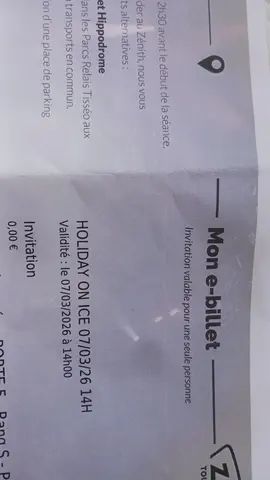 2 places holiday on ice 7 mars