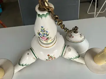 lustre plafonnier porcelaine de Moustiers