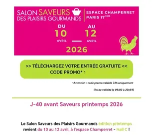 Invitations Salon Saveurs des Plaisirs Gourmands