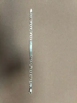 bracelet en argent imprimé A ❤️ H longueur 19 cm homme ou femme made in maroc